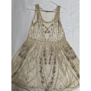 Free People Beaded Sheer Overlay